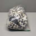 ebossy Women's Faux Fur Crop Jacket Long Sleeve Cozy Winter Warm Fluffy Leopard Pure Color Sherpa Coat with Pockets (Large, Snow Leopard)