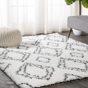 JONATHAN Y Beni Diamond Shag Ivory/Dark Gray Indoor Area Rug, 3x5, Moroccan Style, Bohemian, Transitional, Easy-Cleaning for Living Room, Bedroom, Kitchen, Pet Friendly, Non-Shedding (ALA101A-3)