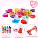 JOYIN 30 PCS Valentines Day Clear Slime Hearts for Kids Classroom Exchange Prizes, Valentine Party Favors, Gift Exchange