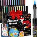 2 x WINSONS 24 Colors Direct Liquid Ink Markers Set  Permanent Acrylic Markers for Multi-Surface Use, Non-Toxic, Ideal for Art, Crafts & DIY Projects (24 Colors)