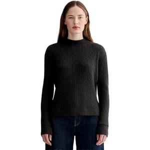 Everlane Women's Everlane The Cozy Rib Funnel-Neck, Dark Grey, Size M