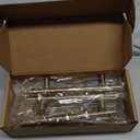 Goldenwarm 5 pcs Brushed Brass Cabinet Handles 3-3/4in Gold Drawer Pulls Cupboard Bathroom Handles 96mm Hole Centers - LS201GD96 Kitchen Cabinet Hardware 6in Overall Length