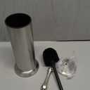 Stain Nickel Toilet Brush and Holder, Extra Long Handled Toilet Brush for Bathroom, Stainless Steel Heavy Duty Toilet Bowl Brush, Deep Cleaning Modern Toilet Cleaner Brush -Space Saving, Covered Brush