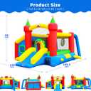 WELLFUNTIME Inflatable Bounce House, Jumping Castle Slide with Blower, Kids Bouncer with Ball Pit, 12.25 Ft X 10 Ft X 7.08 Ft