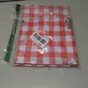 Romanstile Rectangle Vinyl Tablecloth, 100% Waterproof Buffalo Gingham Plastic Table Cloth, Heavy Duty Wipeable Checkered Table Covers for Outdoor, Camping, Picnic, Patio - 54 x 78, Red and White