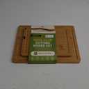 Socisen 3 Packs Bamboo Cutting Board Set with Non Slip Feet and Over Sink Nice Solid Thick Wood Juice Groove Chopping Board Extra Large Big Small Best Hardwood Kitchen Counter Organic Vegetable (Brown)