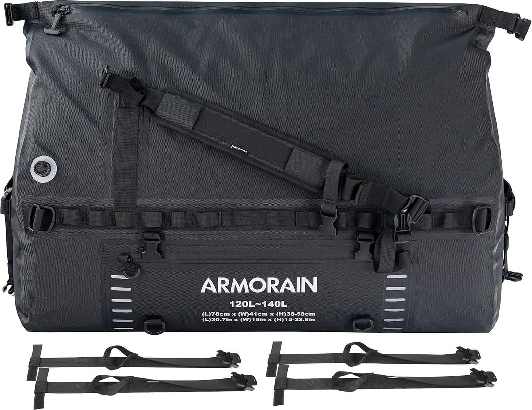 120-140L large Capacity Airtight Waterproof Travel Dry Bag,Equipped with Durable Inflatable Shoulder Straps and Handles Suitable for Diving Equipment Motorcycles Rowing Kayaking Camping