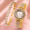 Women Diamond Watchs Luxury Fashion Ladies Bangle Bracelet Set Wrist Watch Female Dress Watch