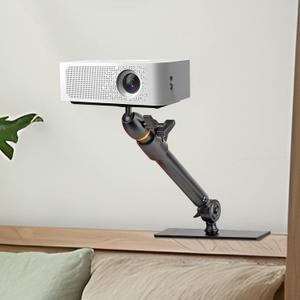 Bed Sofa Projector Stand Adjustable Invisible Projector Shelf Metal Wall Mount Projector Mount Bracket Holder for Home Office Video Projectors, Black