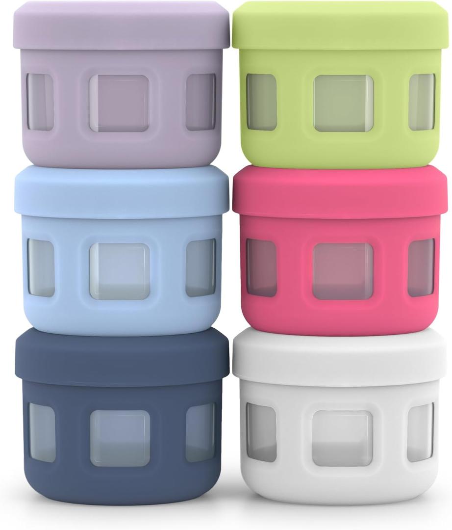 Ello Reusable Condiment Containers with Screw-on Leak Proof Lid | Perfect for Salad Dressing Sauce Dips Lunchbox Picnic Travel Bento Box | BPA-Free | Dishwasher Safe