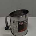 Norpro 3-Cup Stainless Steel Rotary Hand Crank Flour Sifter With 2 Wire Agitator