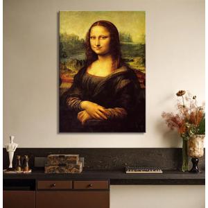 Mona Lisa Canvas Wall Art by Leonardo Davinci Oil Painting Famous Reproduction Prints Poster Gallery Vintage Decor Painting for Dining Room Living Room Frame Direct Hanging 12x15inch
