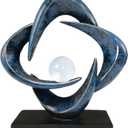 HODESumPure Abstract Art Sculpture Decorative Objects Home Decor Accents for Living Room tv Cabinet, Side Table, Bookshelf, Coffee Table, Dining Table Center Decor Items (Blue L)
