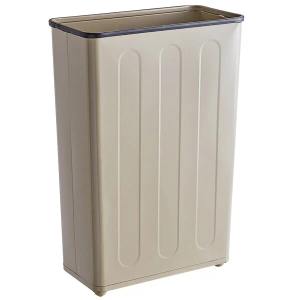 Rubbermaid® FGWB96RAL 24 Gallon Beige Rectangular Steel Fire-Resistant Wastebasket / Trash Can