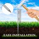 Shimeyao 3 Pcs 23 Inch Flag Spike Heavy Duty Feather Flag Ground Spike Pole Ground Stake for Swooper Metal Stakes for Garden Lawn Base