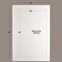 Excello Global Products 24" x 36" White Wood Frame White Corkboard