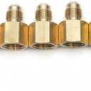LTWFITTING Brass Flare 5/16" OD x 3/8" Female NPT Female Connector Tube Fitting(Pack of 5)