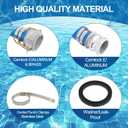 2" x 100 ft Backwash Hose for Swimming Pools, Heavy Duty PVC Water Lay Flat Discharge Hose,Durable Pool Drain Hose with Aluminum Camlock C and E Fittings for Pump And Filters