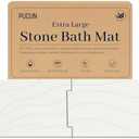 PUCUN 32 * 20 Stone Bath Mat Large Diatomaceous Earth Non-Slip Stone Shower Mat,Diatomite Bath Mat for Bathroom Floor -Super Absorbent,Natural, Easy to Clean(White) (used)
