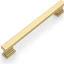 Amerdeco 10 Pack Brushed Gold Cabinet Pulls 7 Inch(177mm) Hole Center Drawer Pulls Cabinet Hardware Kitchen Cabinet Handles for Bathroom ZH00013