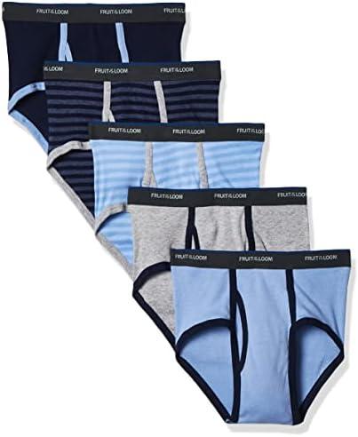 Fruit of the Loom Boys' Tag Free Cotton Briefs (Assorted Colors) XL