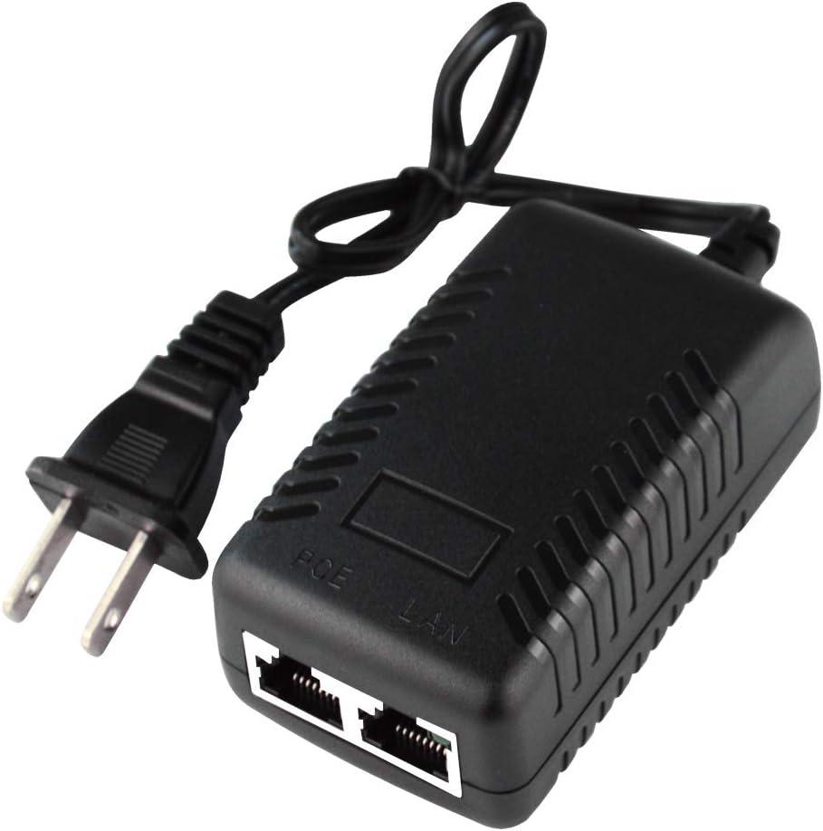 48V POE Injector Adapter Power Supply,10/100Mbps IEEE 802.3af Compliant, for Most Cisco/Polycom/Aastra Phones and More