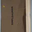 simplehuman 40 Liter / 10.6 Gallon Slim Kitchen Step Trash Can With Secure Slide Lock, Black Plastic