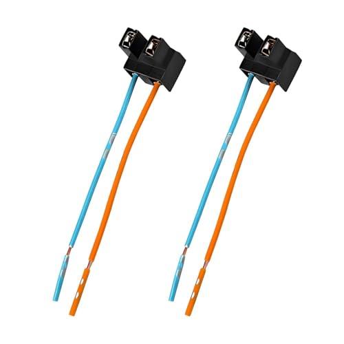 GRANDI H7 Bulb Socket, Female Lamp Holder Wire Harness Connectors, Replacement of high-temperature resistant pure copper plug fog light harness, Universal for Most Cars Truck (Multicolored)