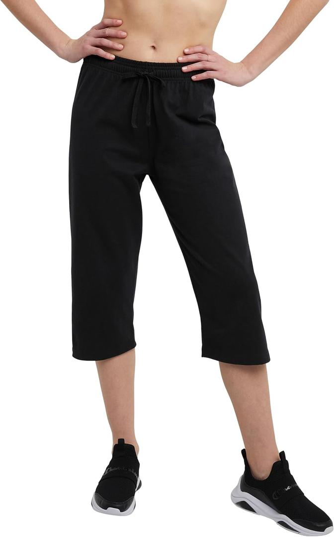 Champion Women's Jersey Capri Pants, -black, M