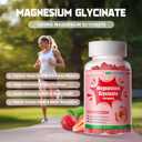 3 x Magnesium Glycinate Gummies 1000mg - Sugar Free Magnesium Potassium Supplement with Vitamin D, B6, CoQ10 for Calm Mood & Sleep Support - 60 Strawberry Gummies