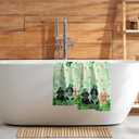 St Patrick's Day Dogs Hand Towel Set of 2 Lucky Clover Shamrocks Decorative Hand Towels for Bathroom Irish Green Kitchen Dish Towel St Patrick's Soft Absorbent Face Fingertip Towels for Guest Gym Spa (14.4x28.3in)