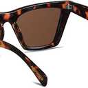 ANDWOOD Cat Eye Sunglasses for Women Polarized Cateye Frames Fashion Vintage Square Classic Retro Sun Glasses