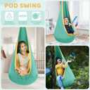 Swing Stand Frame with Sensory Pod Swings and Chair, Sensory Swing Set, X-Shaped Swing Frame, Heavy-Duty Metal Hammock Chair Stand for for Adults Indoor and Outdoor 330LBS(Mint Green)