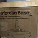 QZER Umbrella Base with 5 Wheels, Upgraded 145lb Umbrella Stand Base, Heavy Duty & Windproof, Fillable Umbrella Base Mobile Umbrella Outdoor for Patio, Deck, Poolside, Lawn, Fits Most Sized Umbrellas