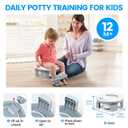 Orzbow Portable Potty Training Toilet, Travel Potty Seat for Toddler Boys Girls with Splash Guard, Potty Training Essentials, Foldable, Includes Free Travel Bag and 40 Liners, Indoor/Outdoor Use, Grey