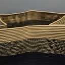 Goodpick Large Woven Basket 18" x 14" x 12" Cotton Rope Storage Baskets for Organizing, Rectangle Wicker Laundry Basket with Handles, Toy Baskets for Kids, Black & Jute