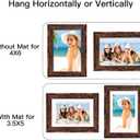 BAIJIALI 4x6 Picture Frame Distressed Farmhouse Wood Pattern Set of 4,Display 3.5x5 with Mat or 4x6 Without Mat,Multicolour