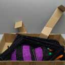 6.8Ft Giant Spider Halloween Decorations Outdoor 82" Light Up Spider with 115 LED Lights for Front Yard, Porch, Garden, Lawn, Halloween Party (Purple) (Zz-005)