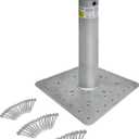 Frontline Fall Protection RO18 Commercial Roof Anchor 18"| OSHA & ANSI Compliant Galvanized Steel Roofing Anchor Point | Metal, Wood or Concrete Application (Post Height 18, Screw/Bolt on)