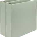 Samsill Plant-Based 2 Inch Durable D-Ring, View Binder, Eco-Friendly, USDA Certified Biobased, 2 Count,Pack of 1, Sage Green