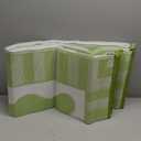  9x12 Outdoor Rug Waterproof Foldable Plastic Straw Carpet for Patio Porch Scalloped Border Reversible Mat Lightweight Floor Mat for Picnic, Rv, Beach, Deck, Camper, Balcony Light Green