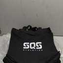 SQS ATHLETICS Natural Canvas Tote Bags  Reusable Shopping Grocery Bag (Black - 12 Pack)
