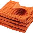 sea me at home Waffle Washcloths Set, 100% Turkish Cotton (Terra)