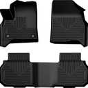 Husky Liners Weatherbeater Floor Mats | Fits 2024-2026 Chevrolet Traverse & 2024-2026 GMC Acadia & 2026 Buick Enclave | Front & 2nd Row, 3-pc Black - 95321