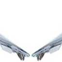 2PCS Front Bumper Molding Chrome Trim Left and Right Replacement for 2011 2012 2013 2014 300 P170123173603