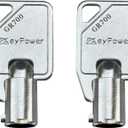 KeyPower (2) Keys GR700 Tubular Key for Greenwald Commercial Washer Door/Service Panel/Coin Washing Machine, Compatible with Maytag Whirlpool HPC Speed Queen ESD Lock