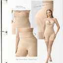 Esa Liang Shapewear Tummy Control for Women Body Shaper High Waisted Shorts (Beige, M)