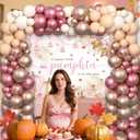 178 pcs Pumpkin Baby Shower Decorations Pink Balloons Set Fall Pumpkin Party for Girls A Sweet Little Pumpkin is On the Way Autumn Baby Shower Garland Arch Kit