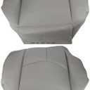 Replacement Parts For 2003-2006 Chevy Silverado Driver Passenger Bottom Leather Seat Cover Gray Mod-GS95-24372, 2 Pieces