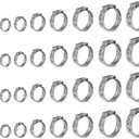 IEUYO Single Ear Clamps Assortment Kit, StepLess Clamps, Pex Pinch Ring Clamp for Securing Pipe Hoses and Automotive Use 304 Stainless Steel 3/8"-1" (7.8mm-25.6mm) 120Pcs/8Sizes